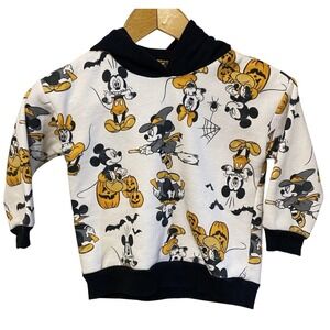 Disney Mickey Minnie Mouse Halloween Hoodie 3D Ears Sweatshirt Kid 5T Disneycore